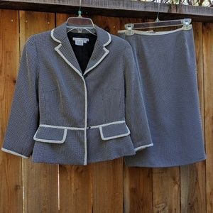 Black and White skirt suit